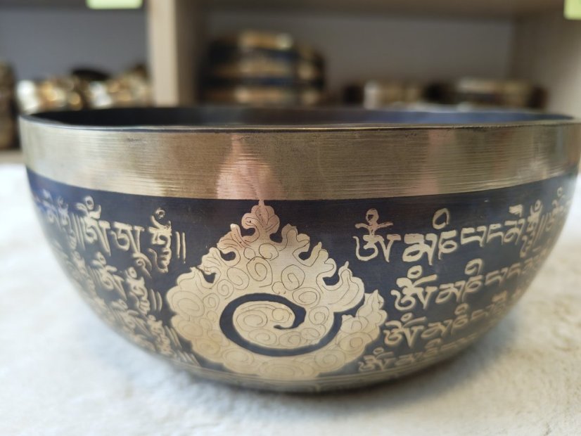 Zdobená tibetská mísa A#2 23cm