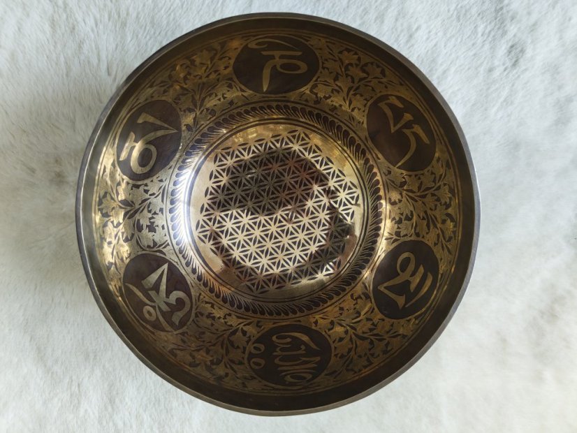 Zdobená tibetská mísa A#2 22,5cm