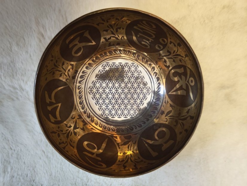 Zdobená tibetská mísa A#3 13,5cm