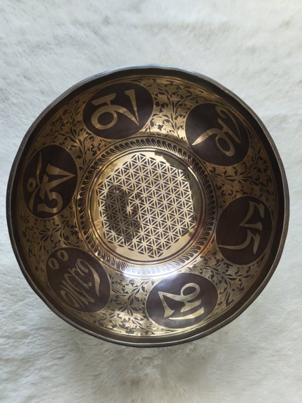 Zdobená tibetská mísa C3 23cm