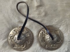 Tingša tibetské činelky s draky 7cm
