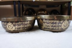 Binaurální zdobené tibetské misky B3 14cm
