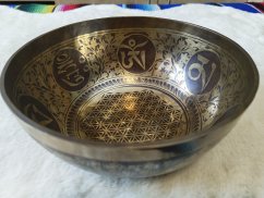 Zdobená tibetská mísa A#2 22,5cm