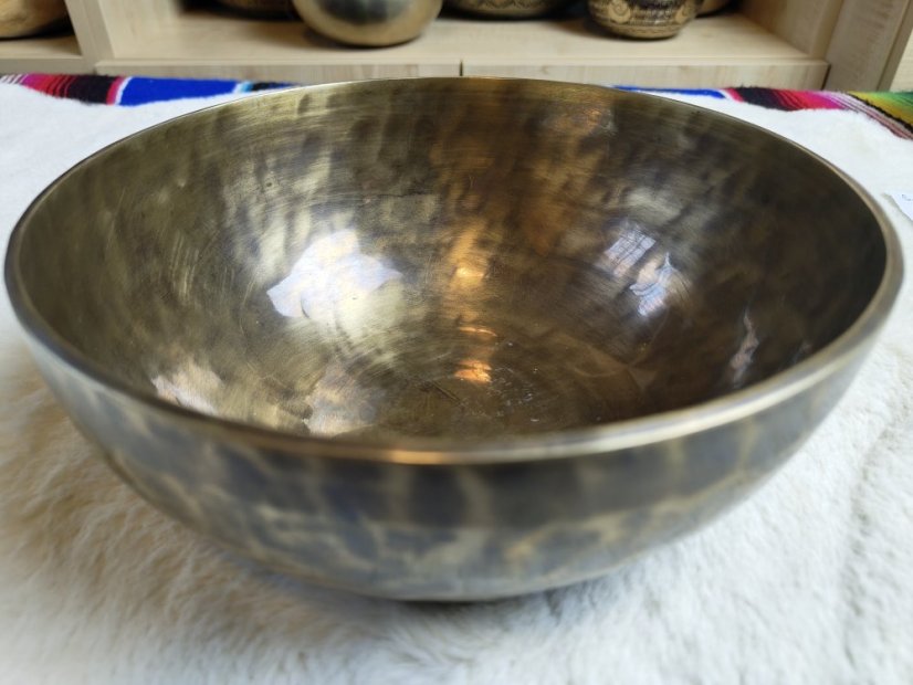 Zlato-hnědá tibetská mísa C#3 22,5cm