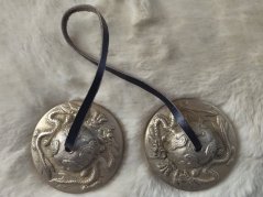 Tingša tibetské činelky s draky 7cm