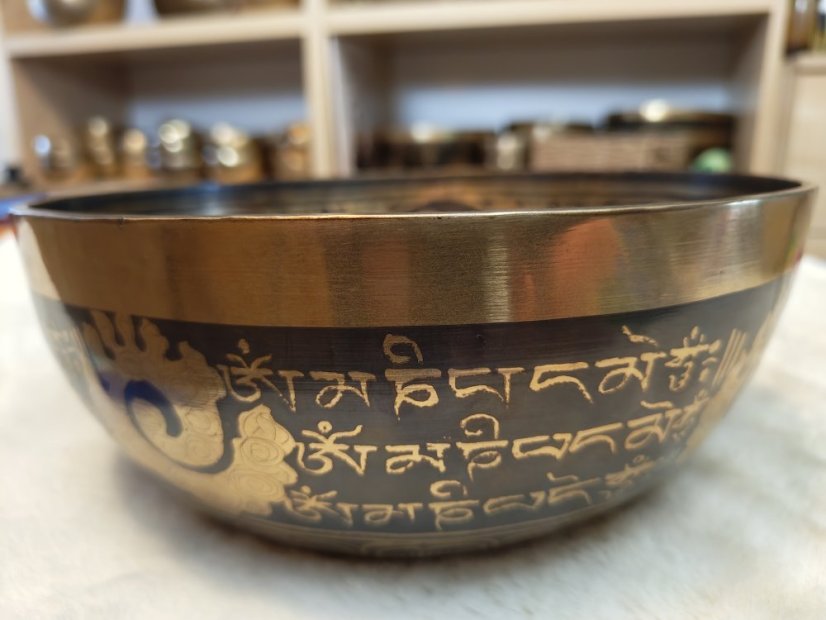 Zdobená tibetská mísa B2 23cm